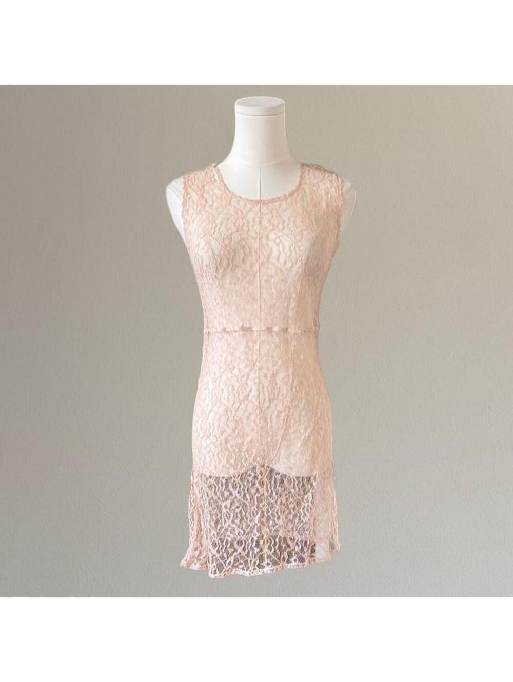 Sheer vintage lace mini dress. Best fits S/M.